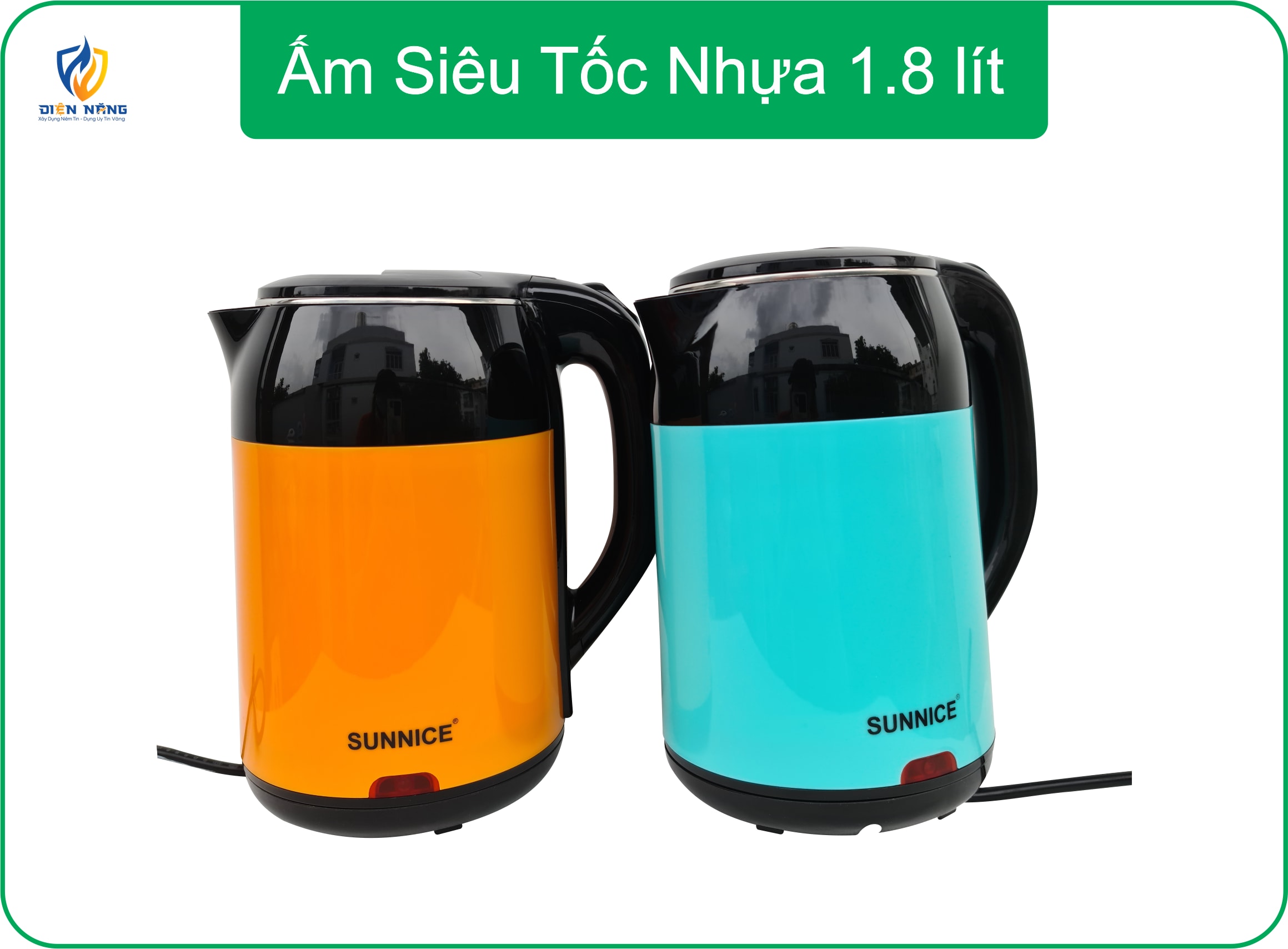 Ấm siêu tốc nhựa 1.8 lít