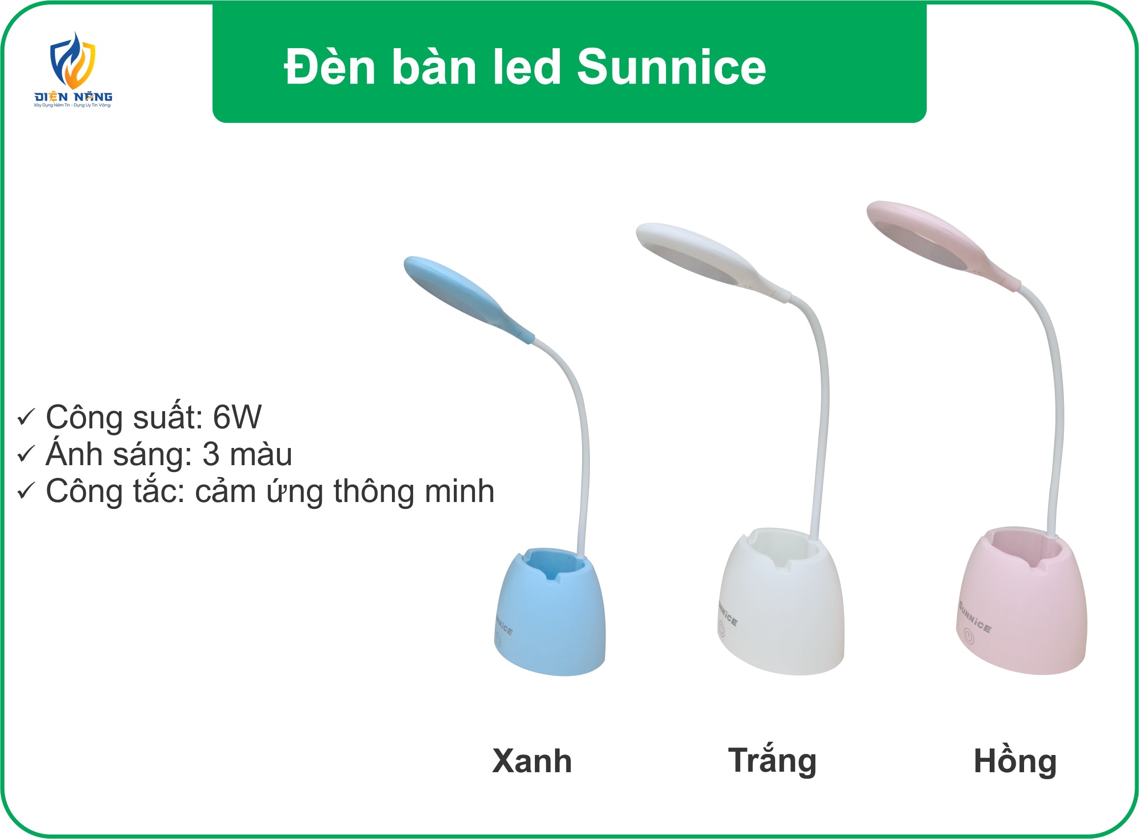 Đèn bàn led Sunnice