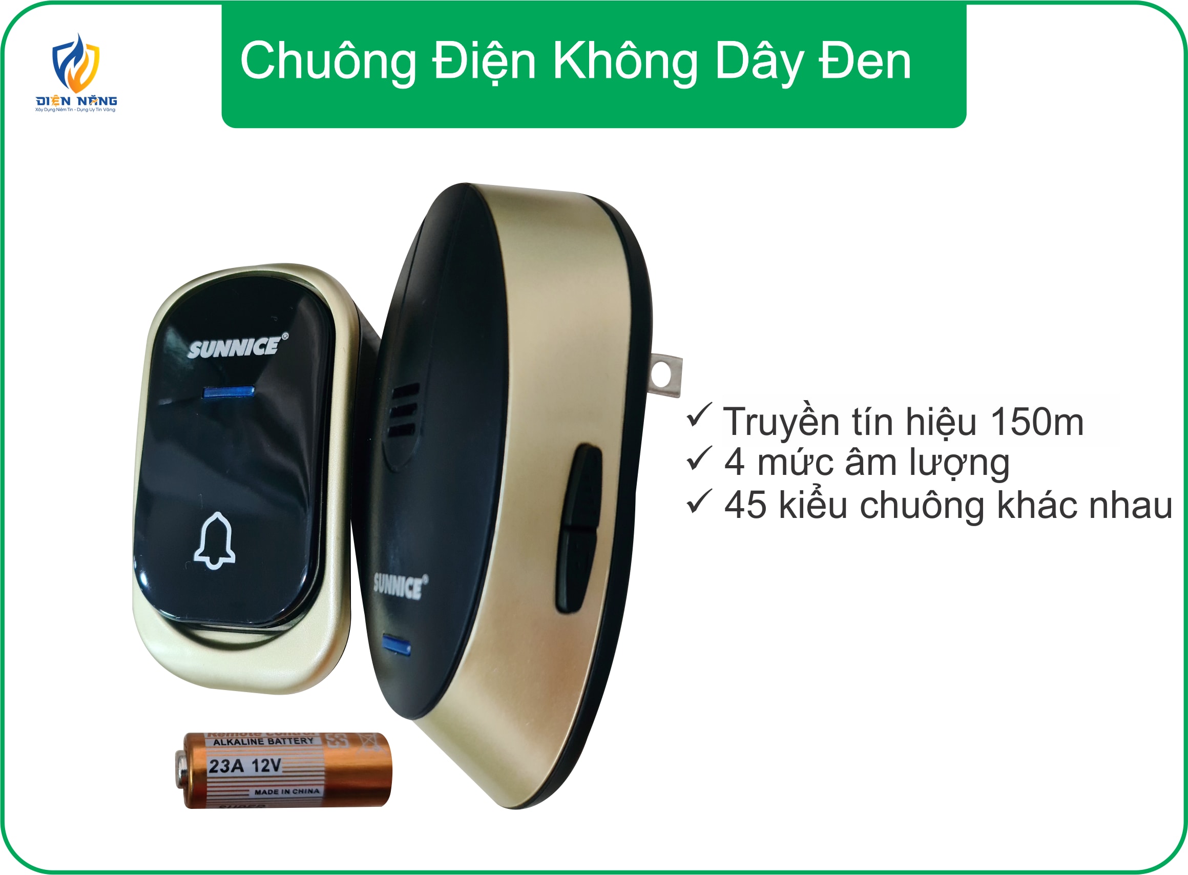 Chuông điện không dây Sunnice - anh 2
