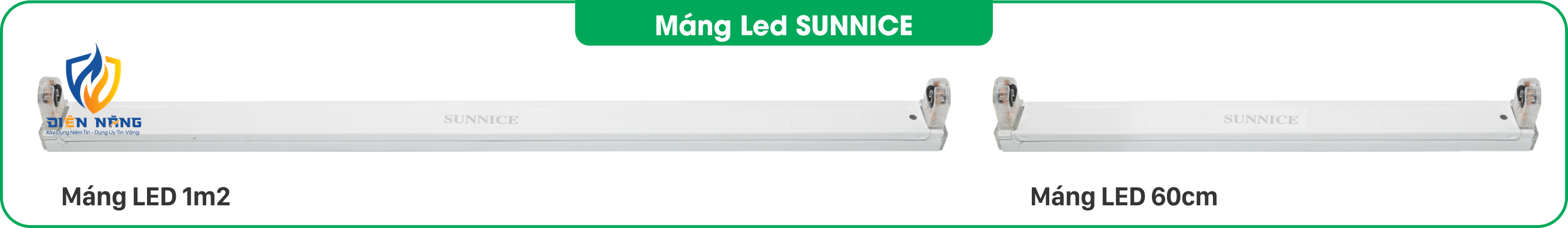Máng đèn đầu trắng