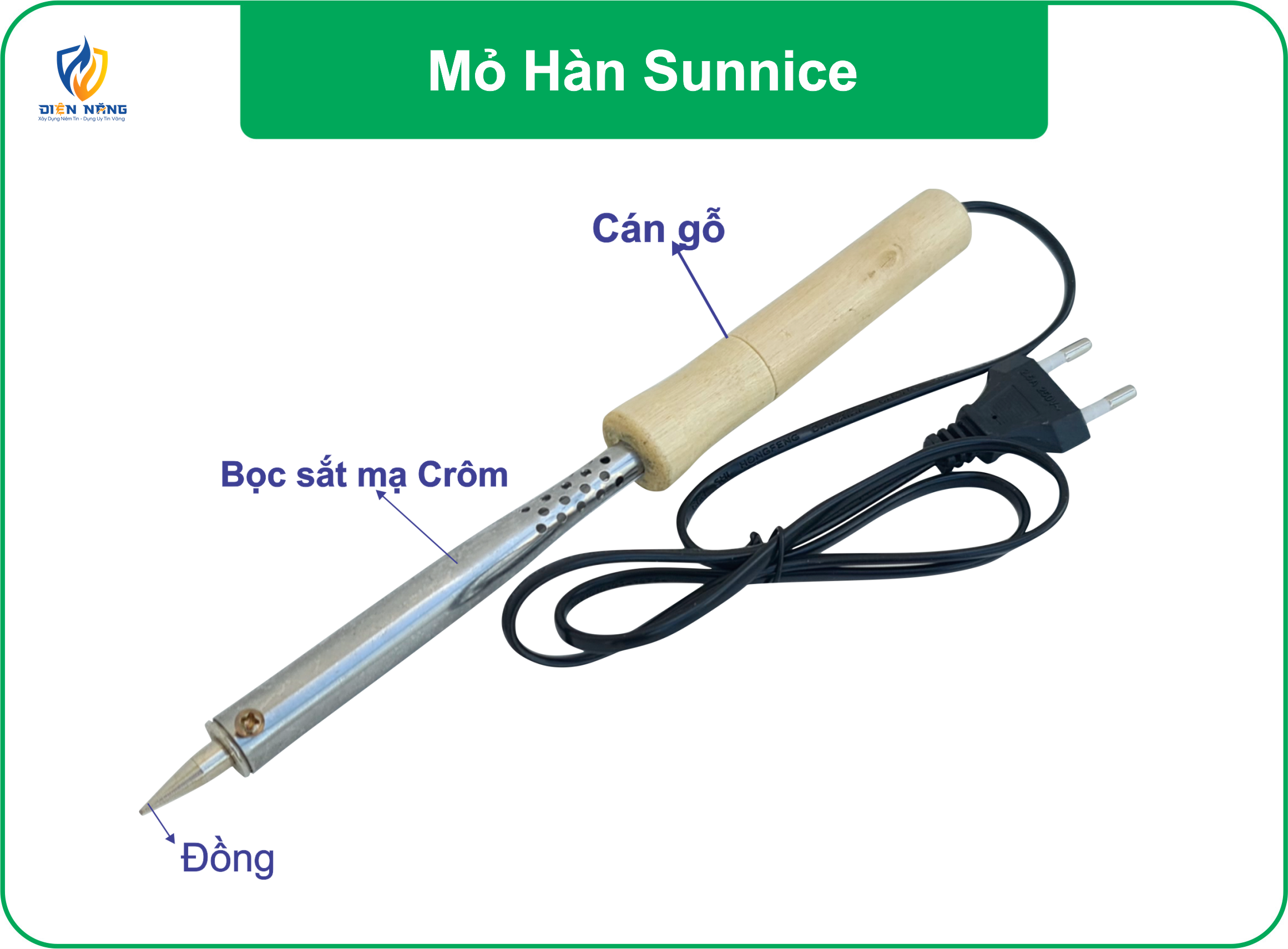 Mỏ Hàn (cán gỗ) - anh 3
