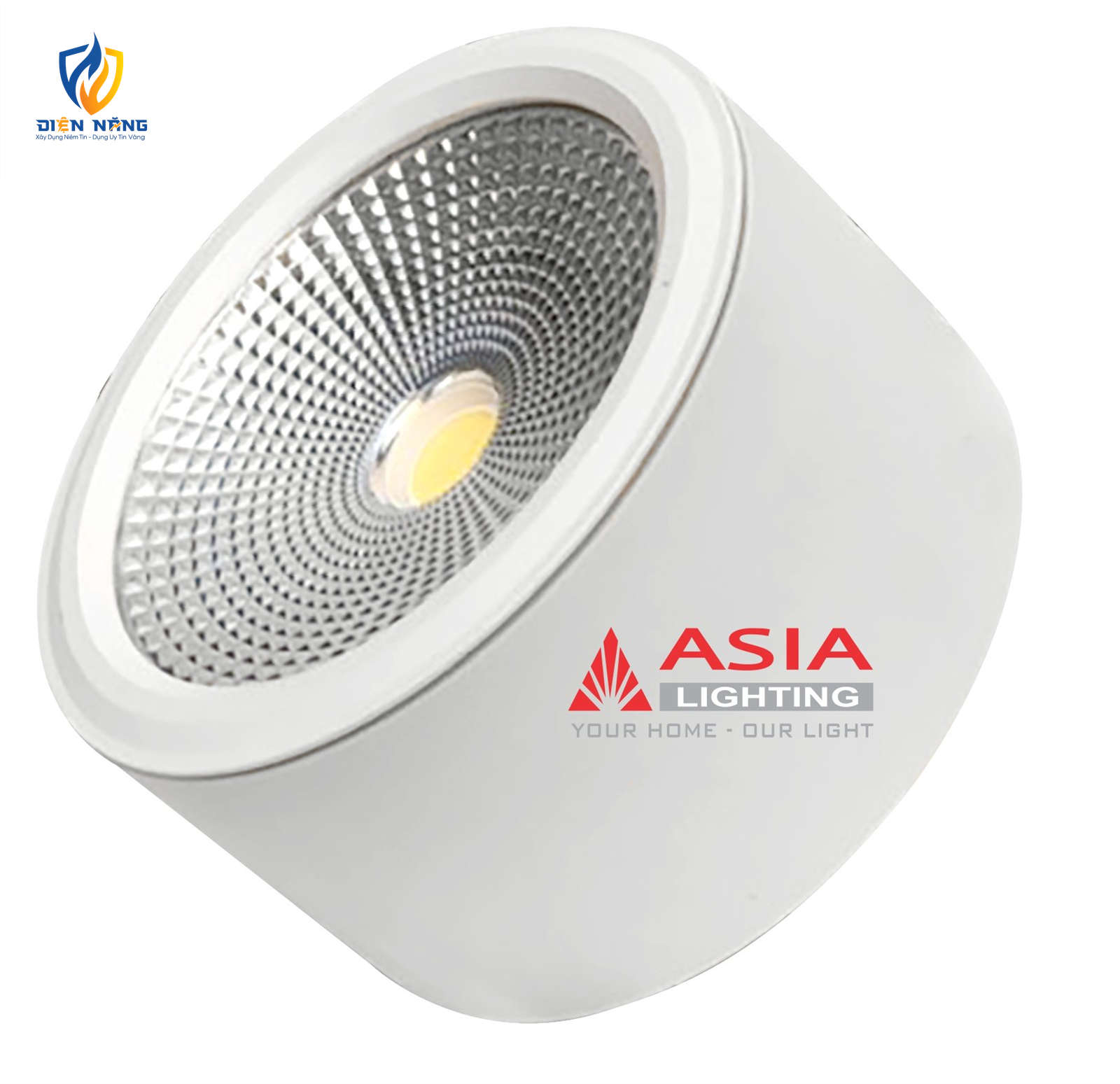 Đèn trần nổi tròn vỏ trắng thân ngắn COB 10W