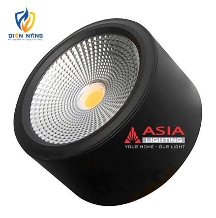 Đèn trần nổi tròn vỏ đen thân ngắn COB 10W - anh 2