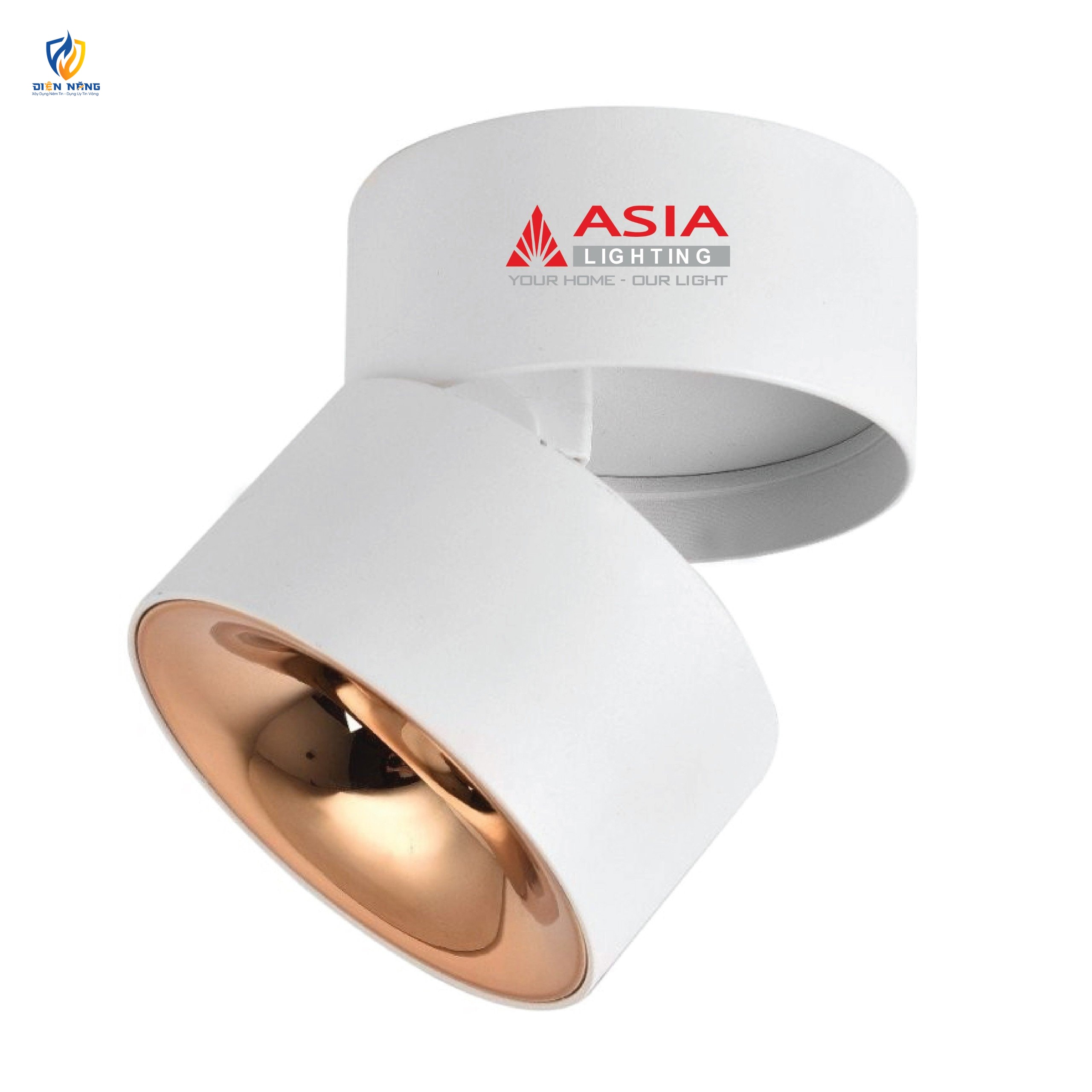 Đèn trần nổi xoay góc vỏ trắng 10W - anh 2