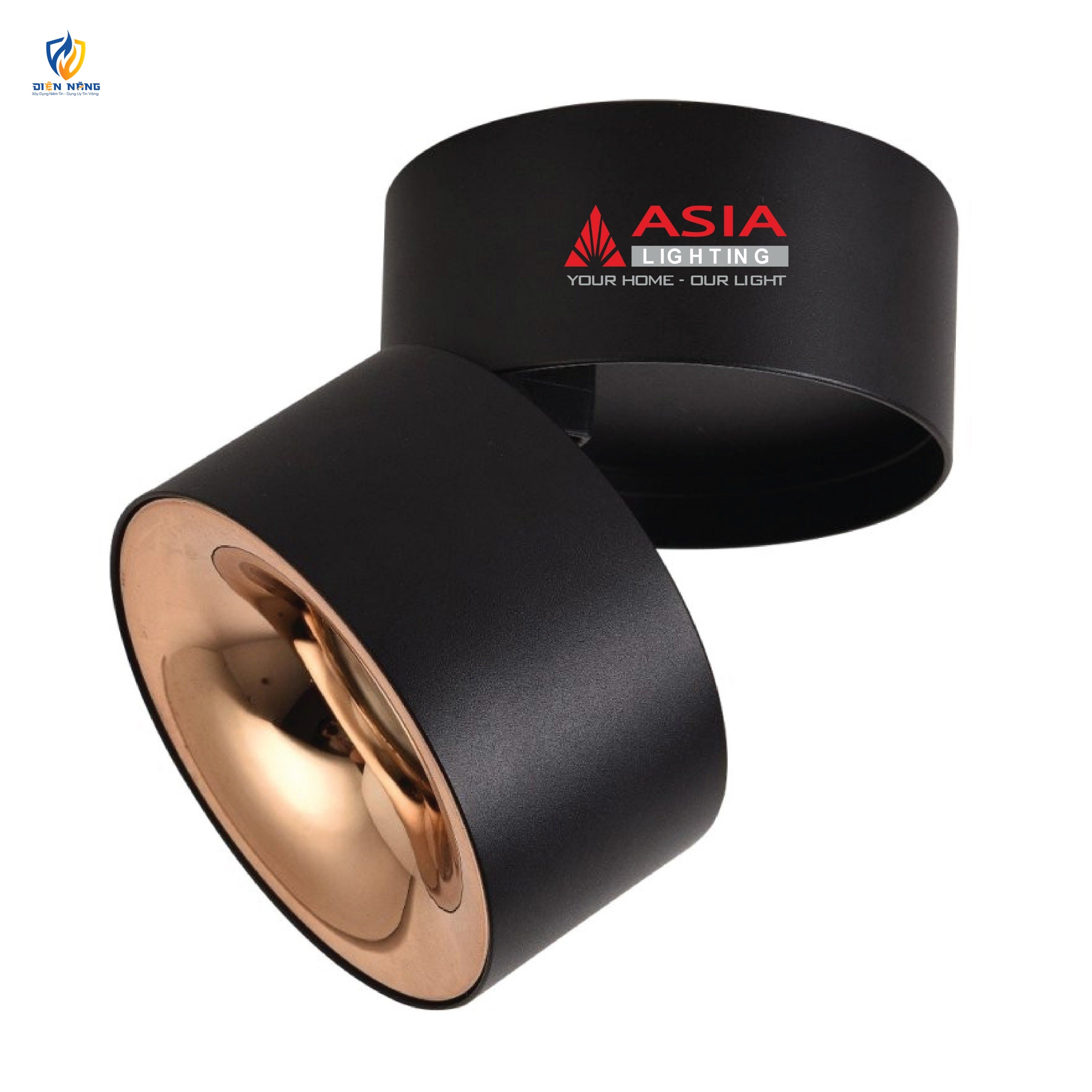 Đèn trần nổi xoay góc vỏ đen 10W - anh 2