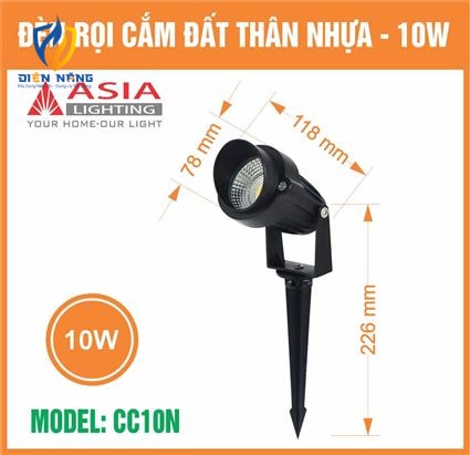 Đèn rọi cắm đất 10W - Thân nhựa - anh 4