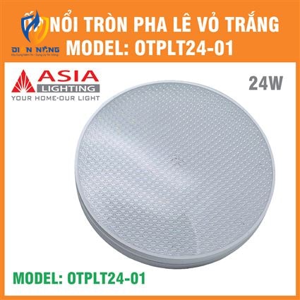 Ốp nổi tròn pha lê vỏ trắng 24W - anh 10