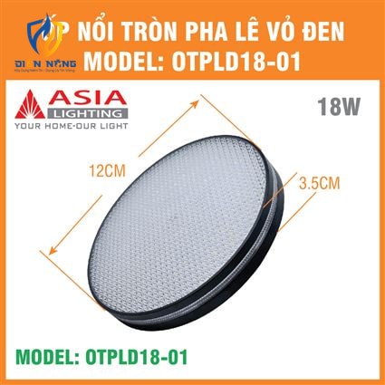Ốp nổi tròn pha lê vỏ đen 18W - anh 8