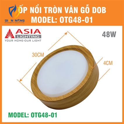 Ốp nổi tròn vân gỗ 48W - DOB - anh 8