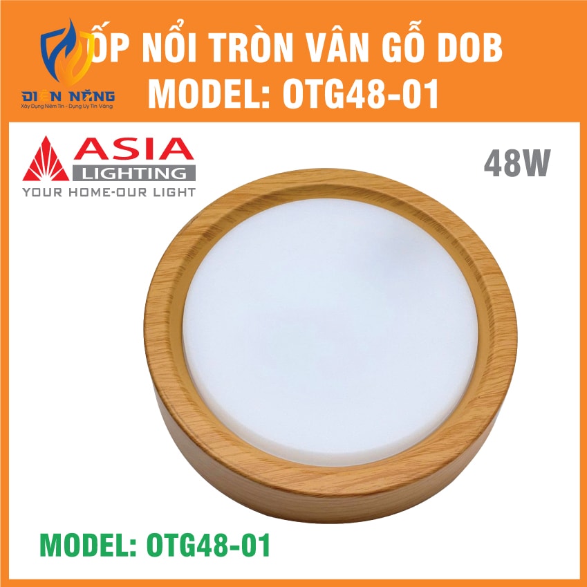 Ốp nổi tròn vân gỗ 48W - DOB - anh 4