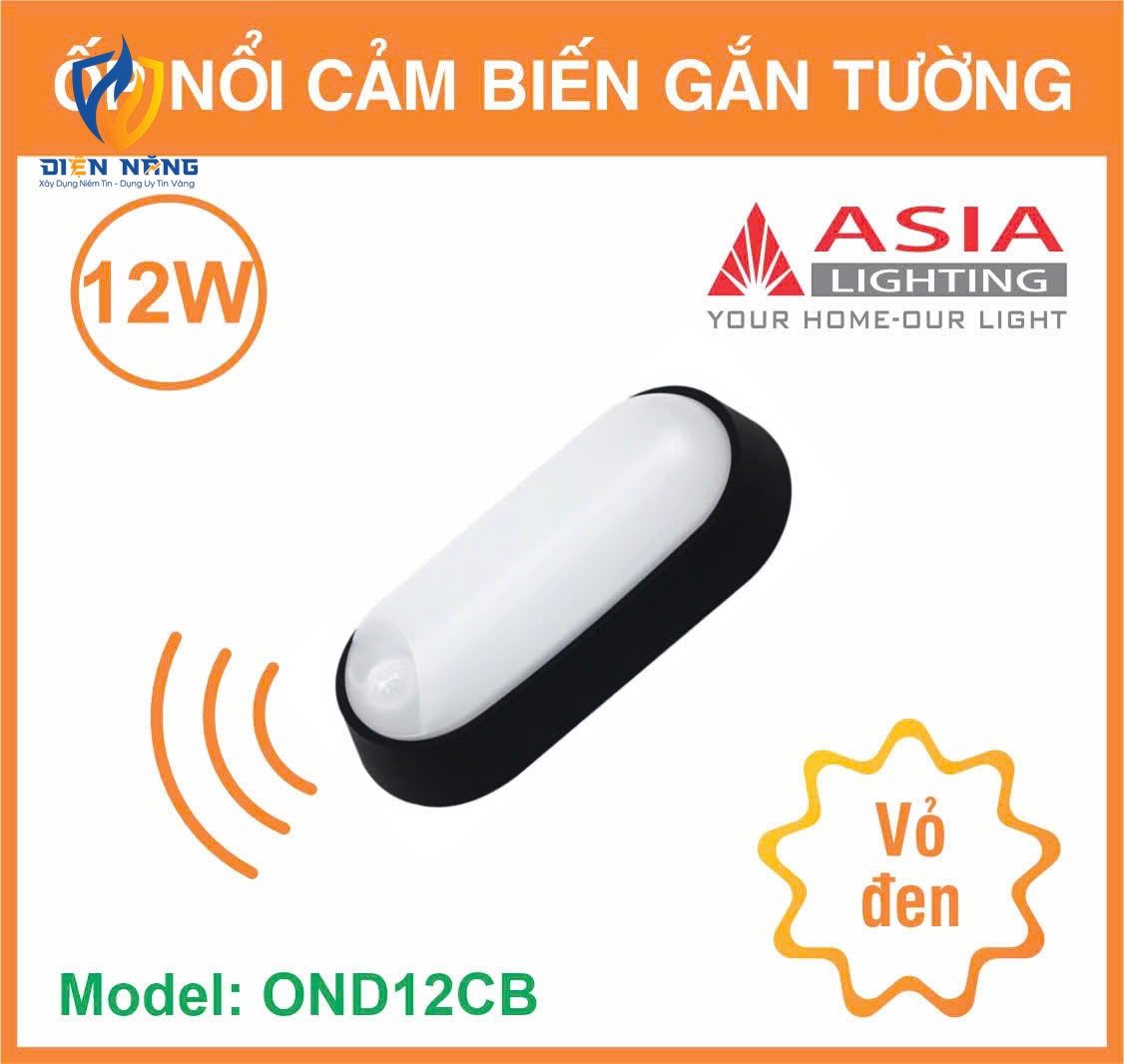 Ốp nổi cảm biến gắn tường vỏ đen - 12W - anh 6