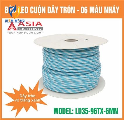 Đèn led dây 6 mầu nháy - Dây tròn trắng xanh - anh 4