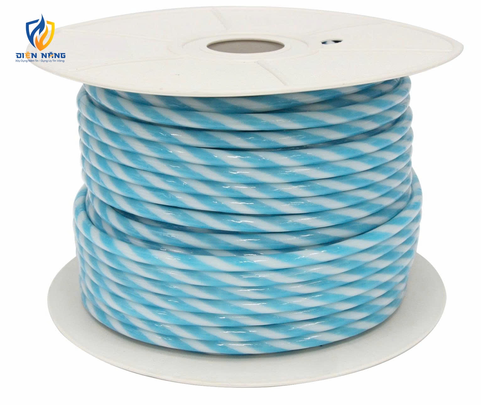 Đèn led dây 6 mầu nháy - Dây tròn trắng xanh - anh 3