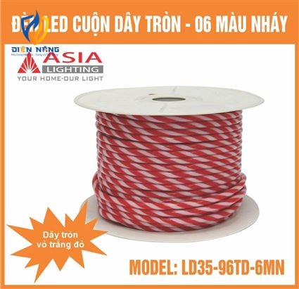 Đèn led dây 6 mầu nháy - Dây tròn trắng đỏ - anh 4