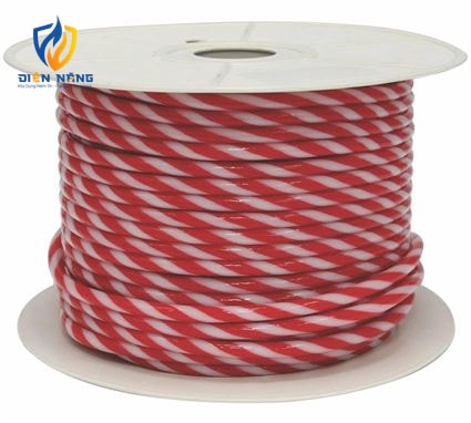 Đèn led dây 6 mầu nháy - Dây tròn trắng đỏ - anh 5