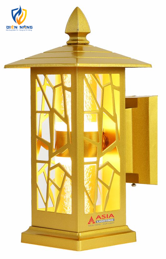 Đèn cột 2 đầu - Giọt nước - Thân sơn mầu đồng