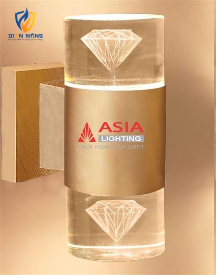 Đèn tường 2 đầu - Kim Cương - Thân sơn mầu đồng - anh 2