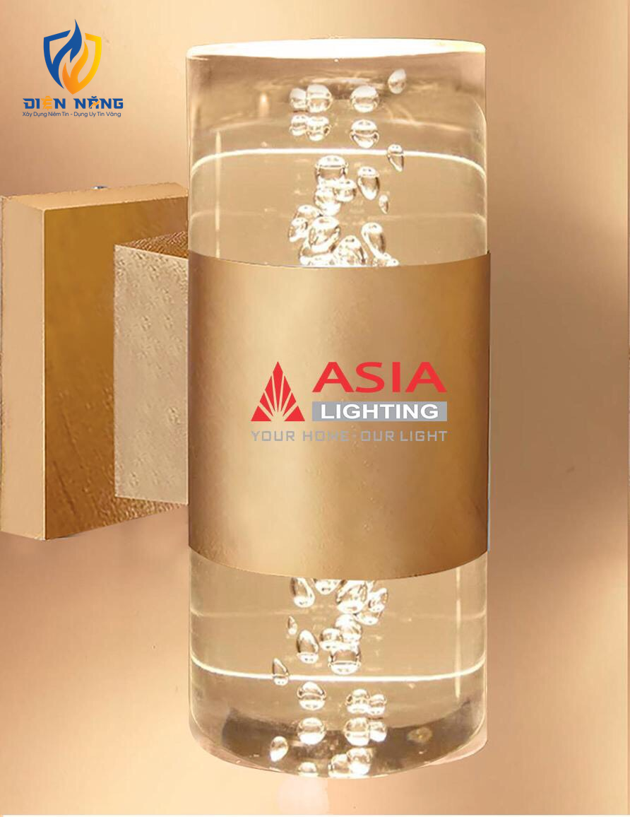 Đèn tường 2 đầu - Giọt nước - Thân sơn mầu đồng
