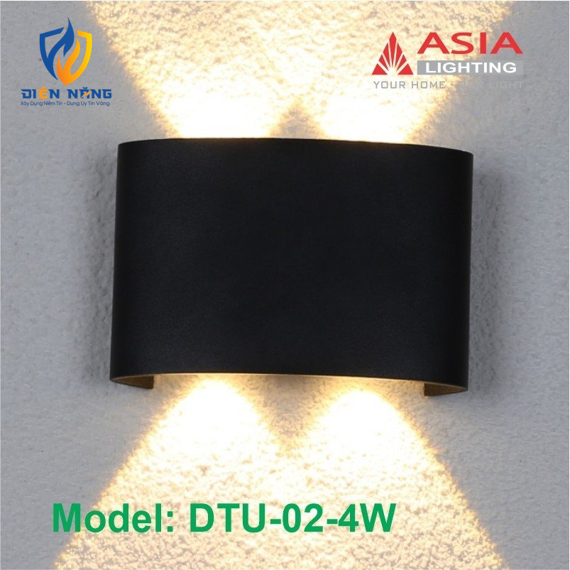 Đèn tường trang trí thân sơn đen - DTU02