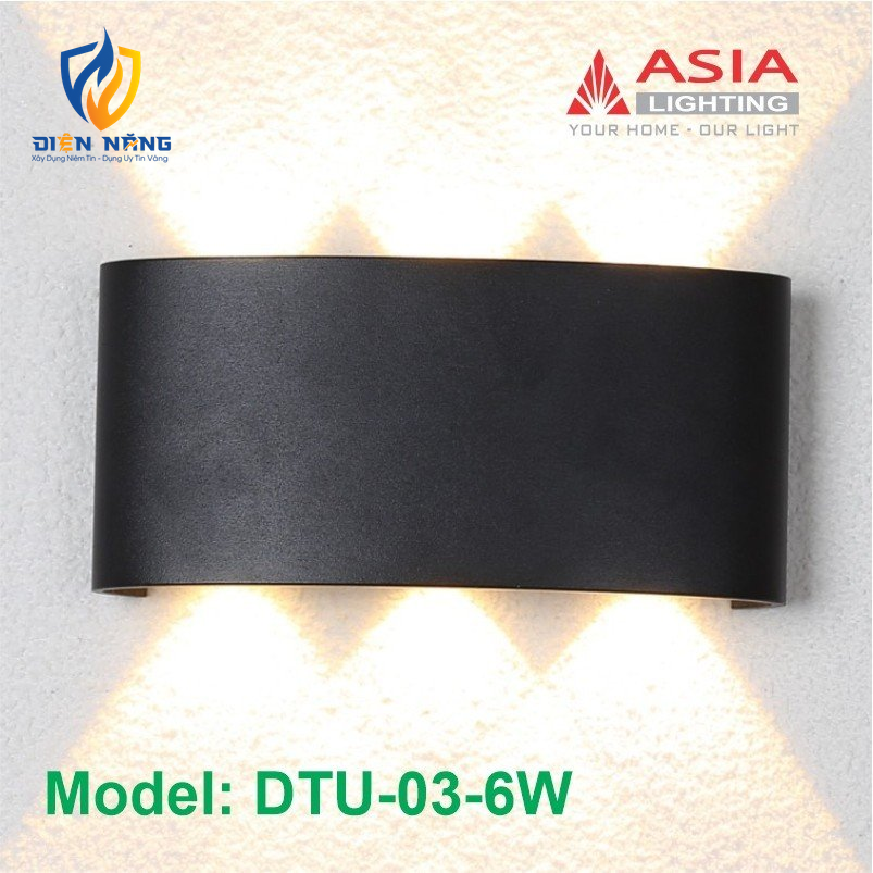 Đèn tường trang trí thân sơn đen - DTU03