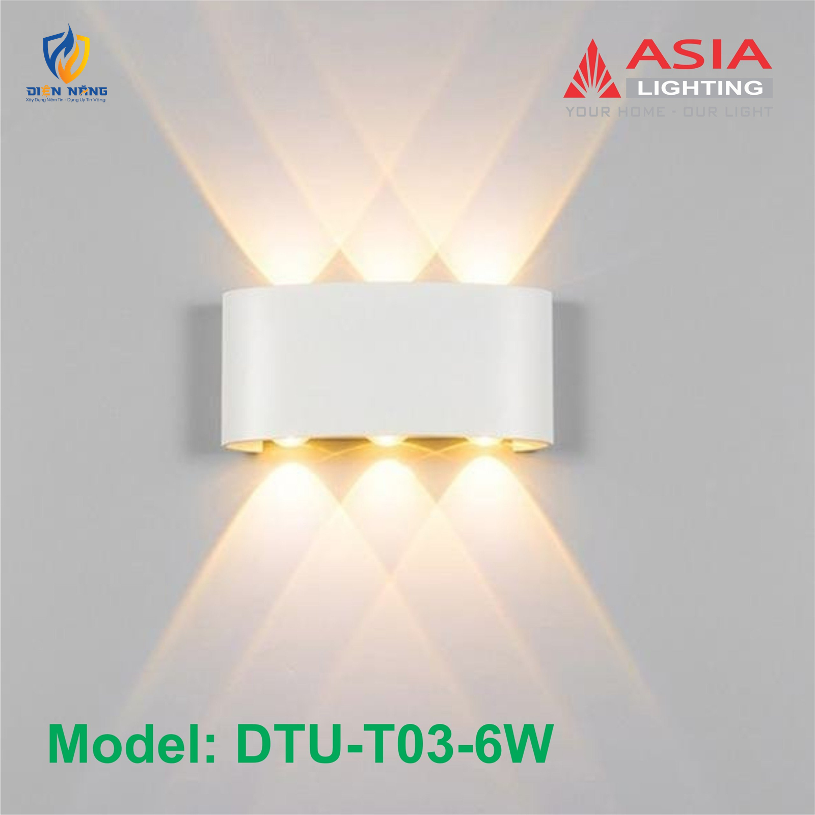 Đèn tường trang trí thân sơn trắng - DTUT-03