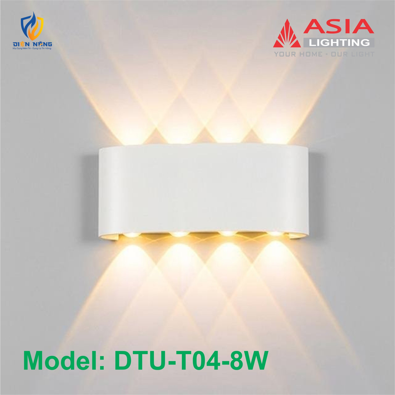 Đèn tường trang trí thân sơn trắng - DTUT-04
