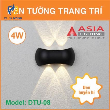 Đèn tường trang trí thân sơn đen - DTU08 - anh 3
