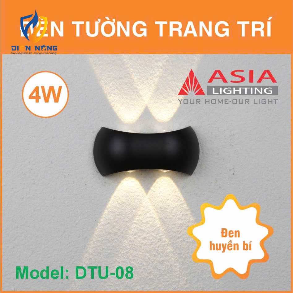 Đèn tường trang trí thân sơn đen - DTU08 - anh 2
