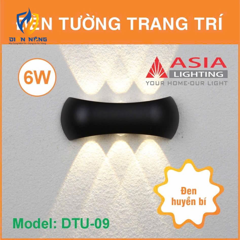 Đèn tường trang trí thân sơn đen - DTU09
