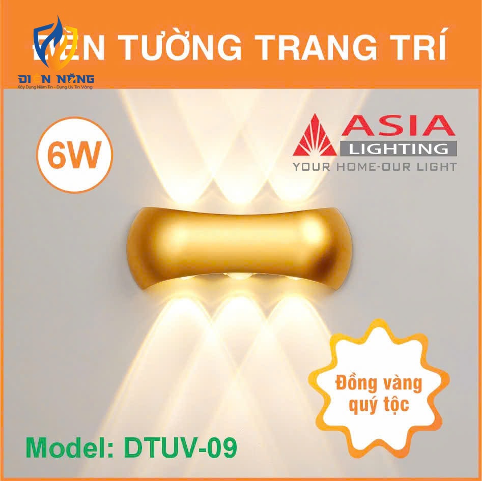 Đèn tường trang trí thân sơn mầu đồng - DTUV09 - anh 2