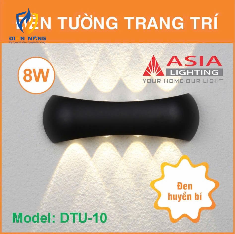 Đèn tường trang trí thân sơn đen - DTU10