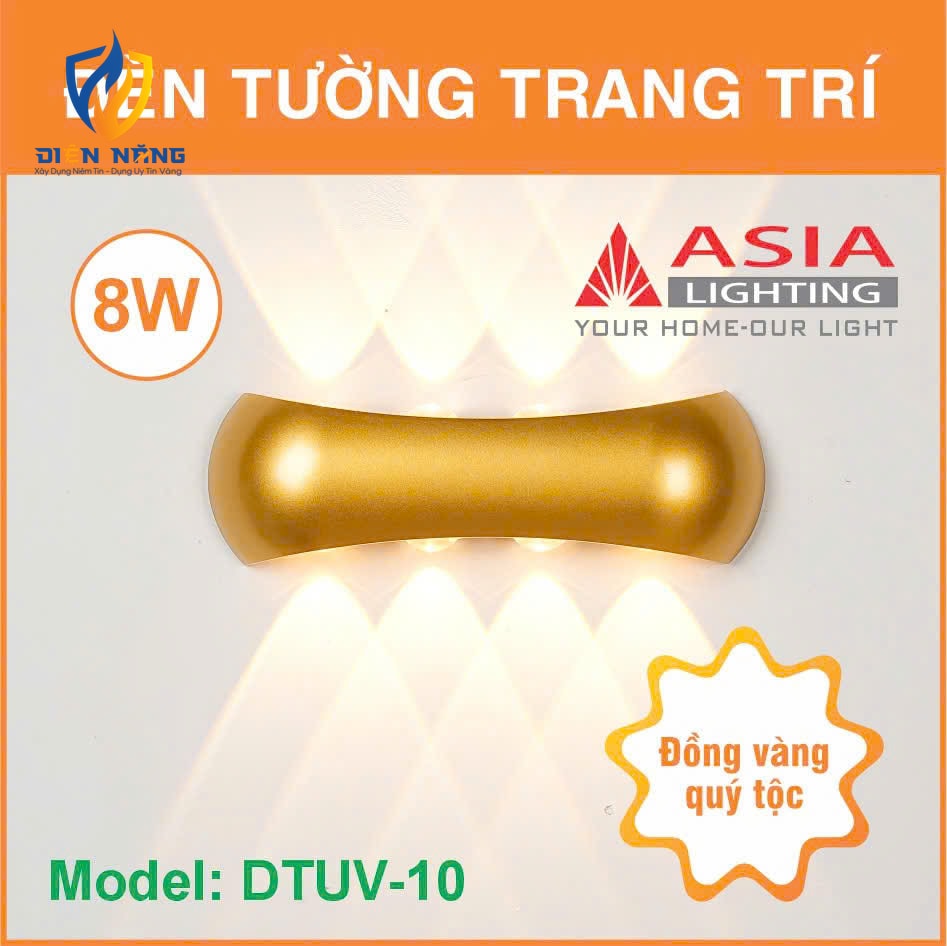 Đèn tường trang trí thân sơn mầu đồng - DTUV10 - anh 2