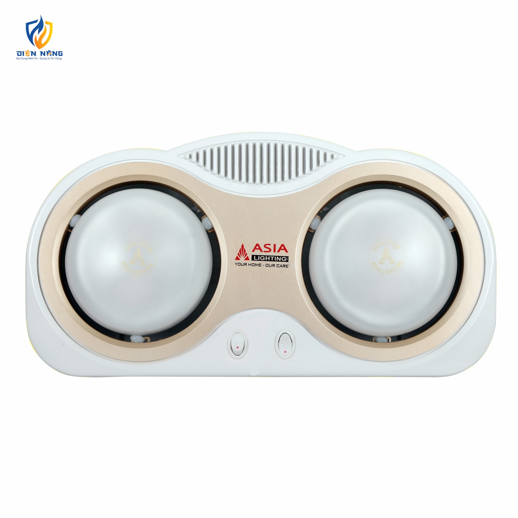 Đèn sưởi lắp nổi - 02 bóng mờ - anh 2