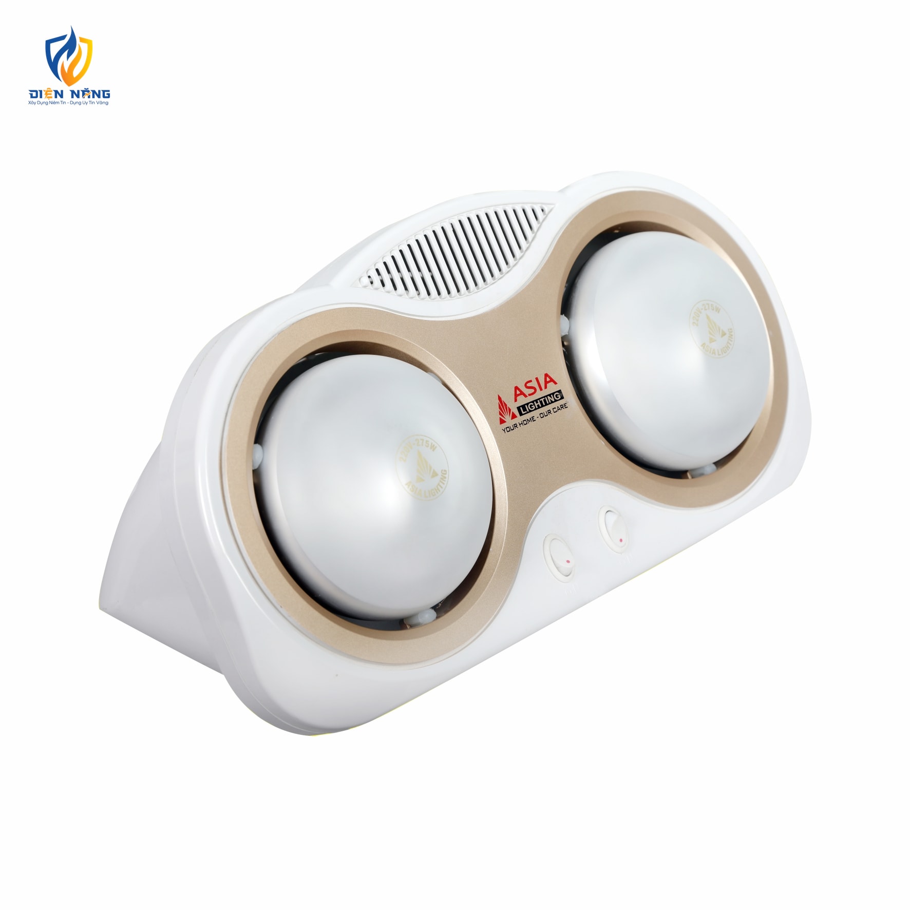 Đèn sưởi lắp nổi - 02 bóng mờ - anh 3