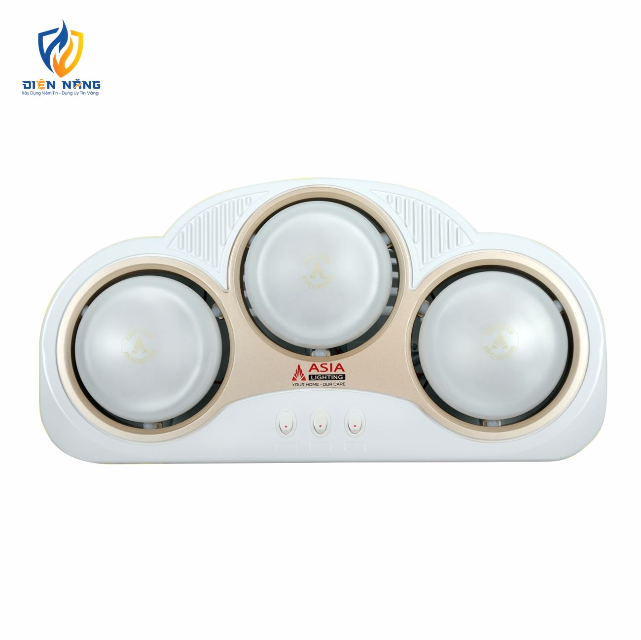 Đèn sưởi lắp nổi - 03 bóng mờ