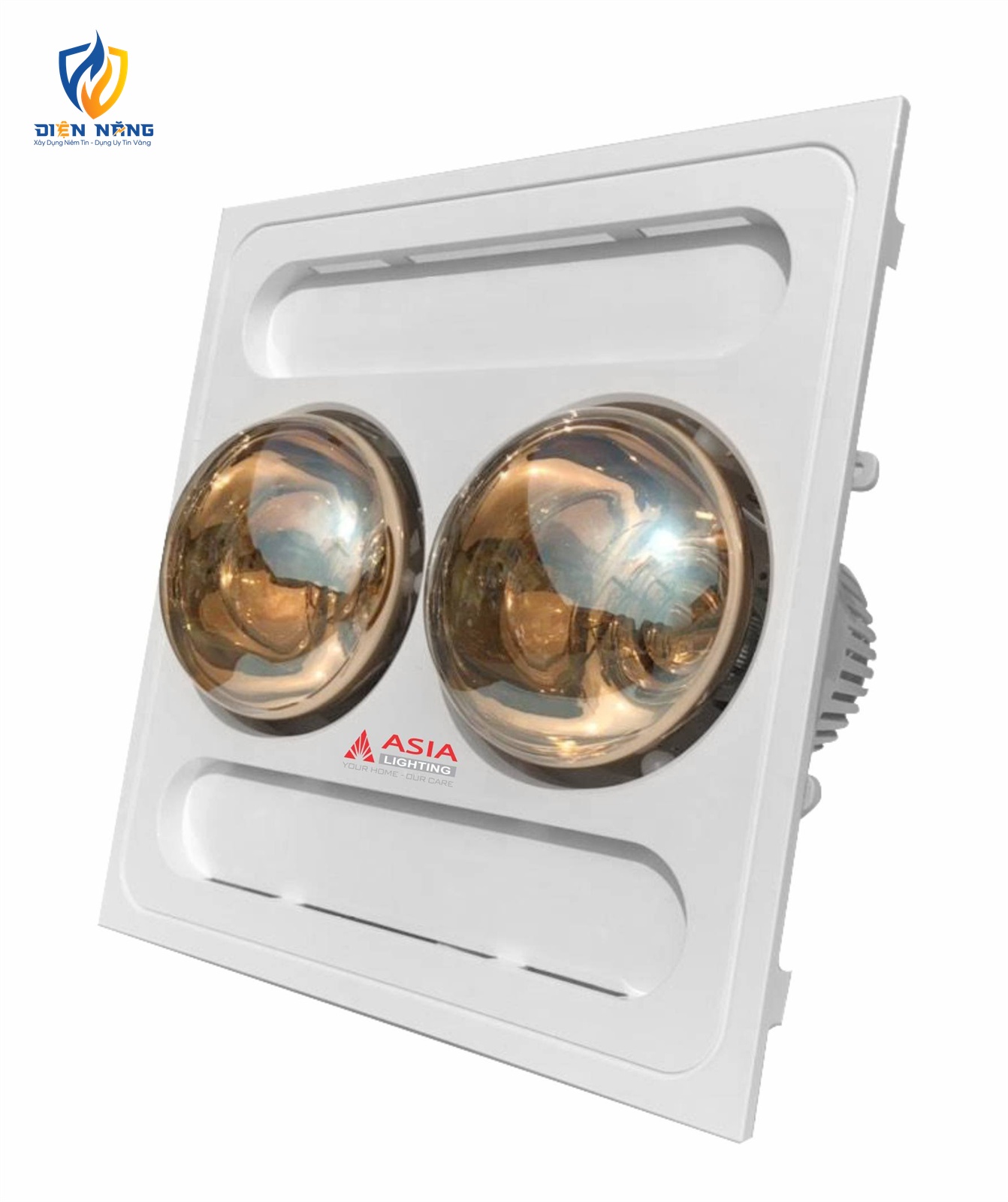 Đèn sưởi lắp âm trần - 02 bóng vàng