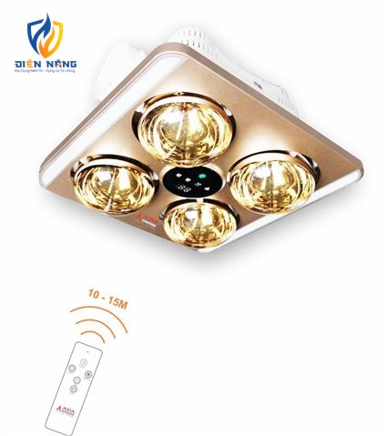 Đèn sưởi lắp âm trần - 04 bóng vàng có điều khiển - anh 2