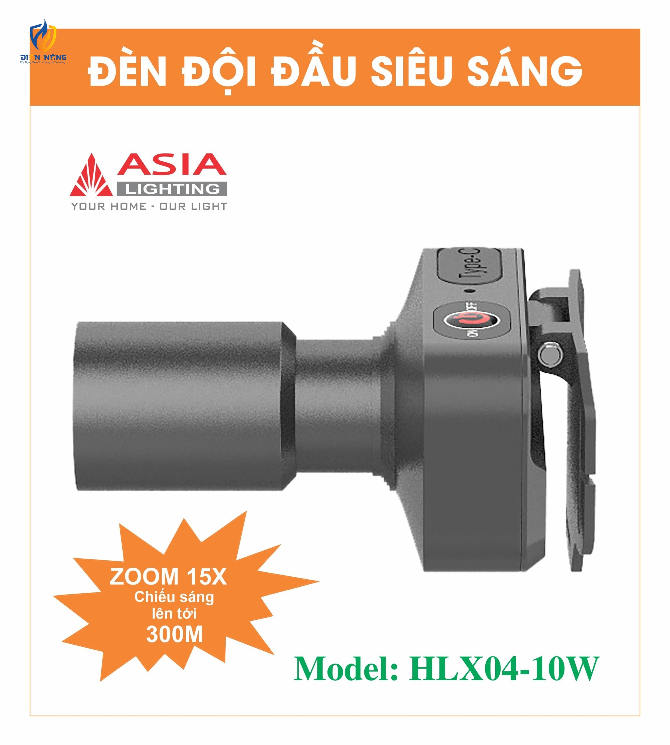 Đèn đội đầu siêu sáng zoom 15x Model HLX04 - 10W - anh 4