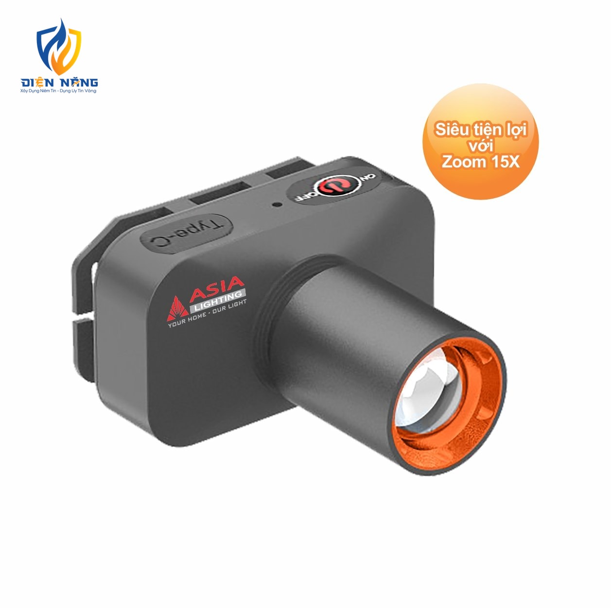Đèn đội đầu siêu sáng zoom 15x Model HLX04 - 10W - anh 2