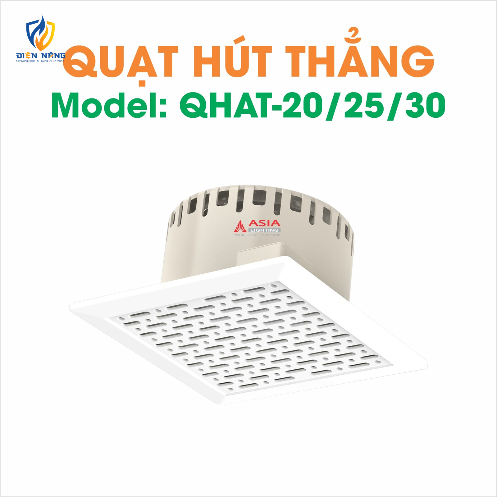 Quạt hút gió âm trần - Hút thẳng - QHAT20