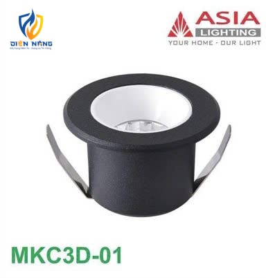 Âm trần mặt kính COB - 3W-D30 - Thân đen