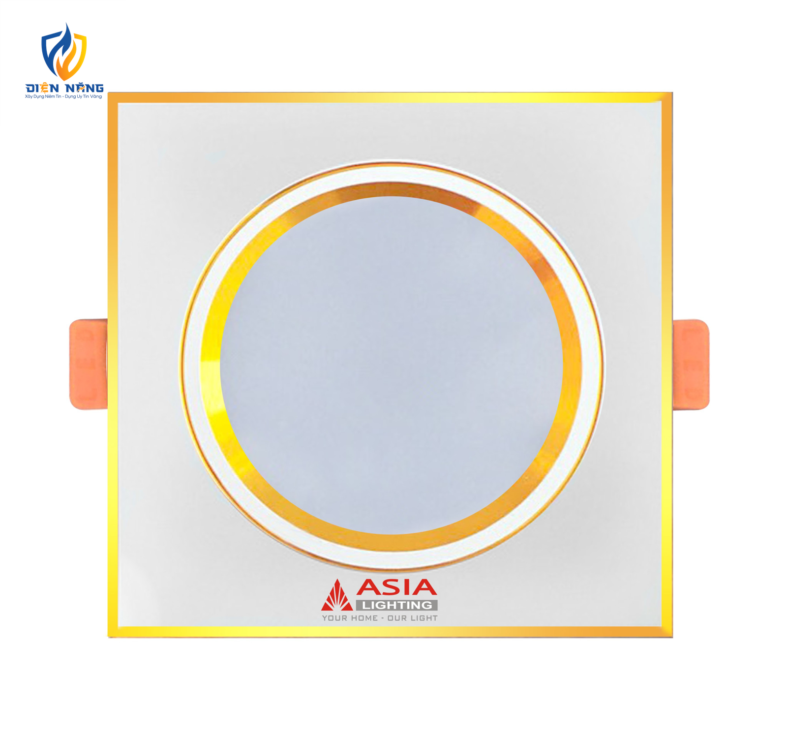 Âm trần mặt vàng vuông 7W - D90 x 120