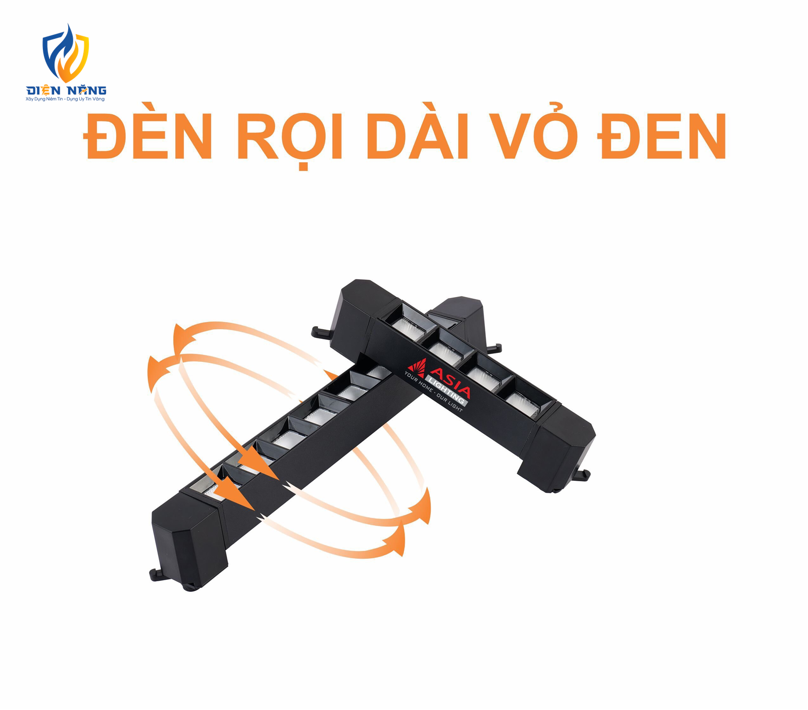 Đèn rọi dài vỏ đen 10W