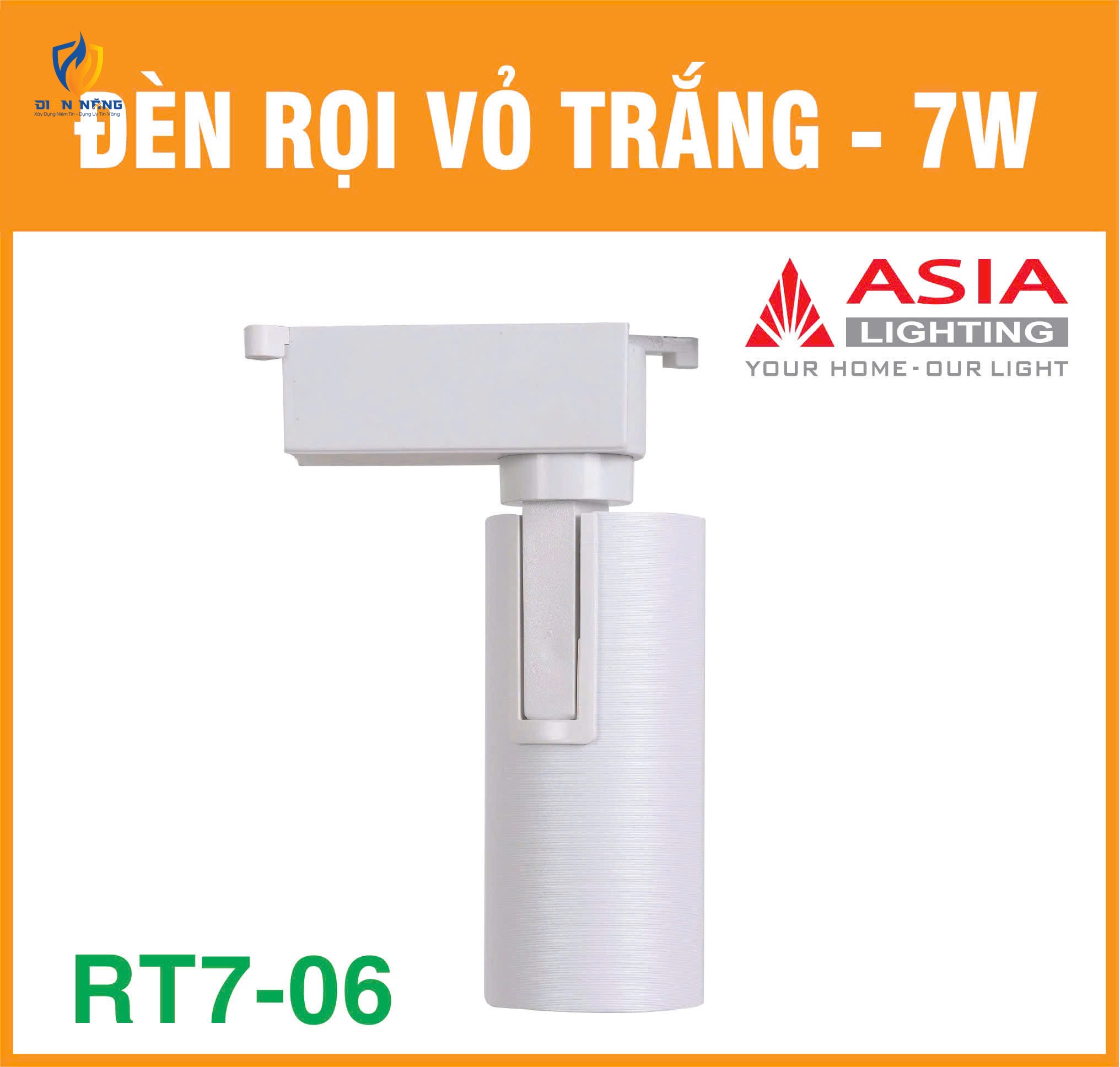 Đèn rọi vỏ trắng 7W - RT7-06 - anh 3