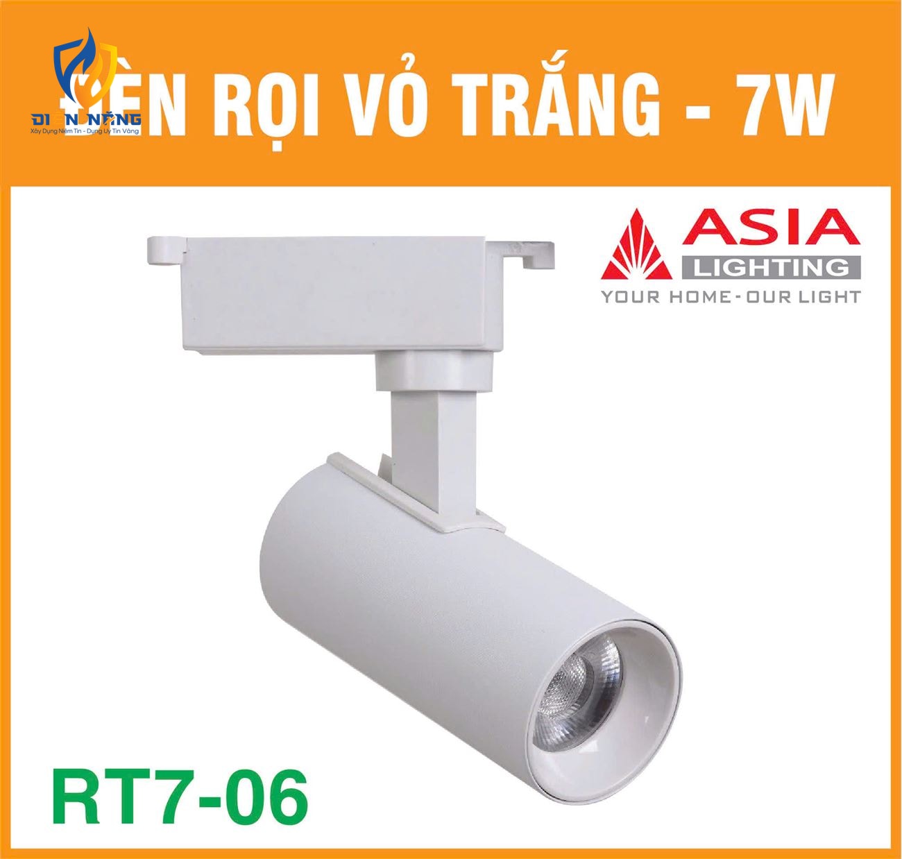 Đèn rọi vỏ trắng 7W - RT7-06
