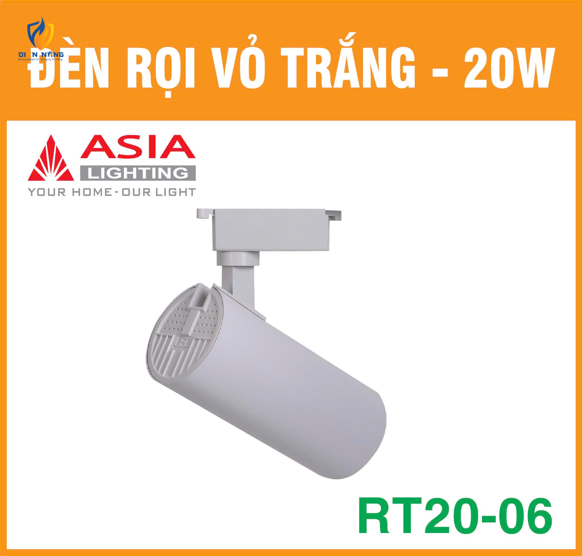Đèn rọi vỏ trắng 20W - RT20-06 - anh 5