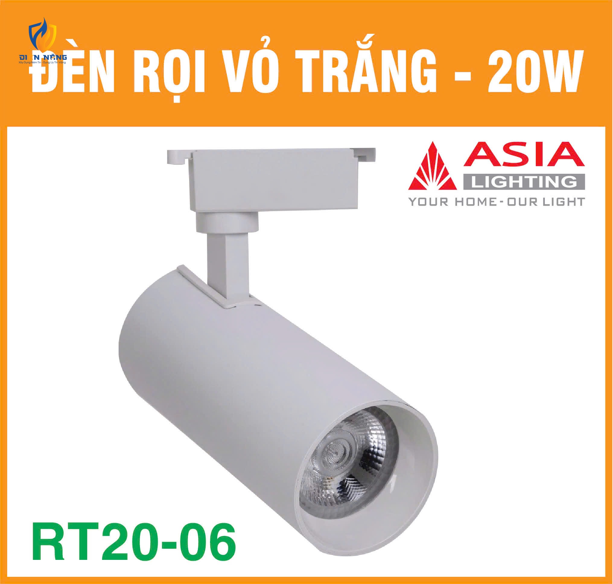 Đèn rọi vỏ trắng 20W - RT20-06 - anh 4