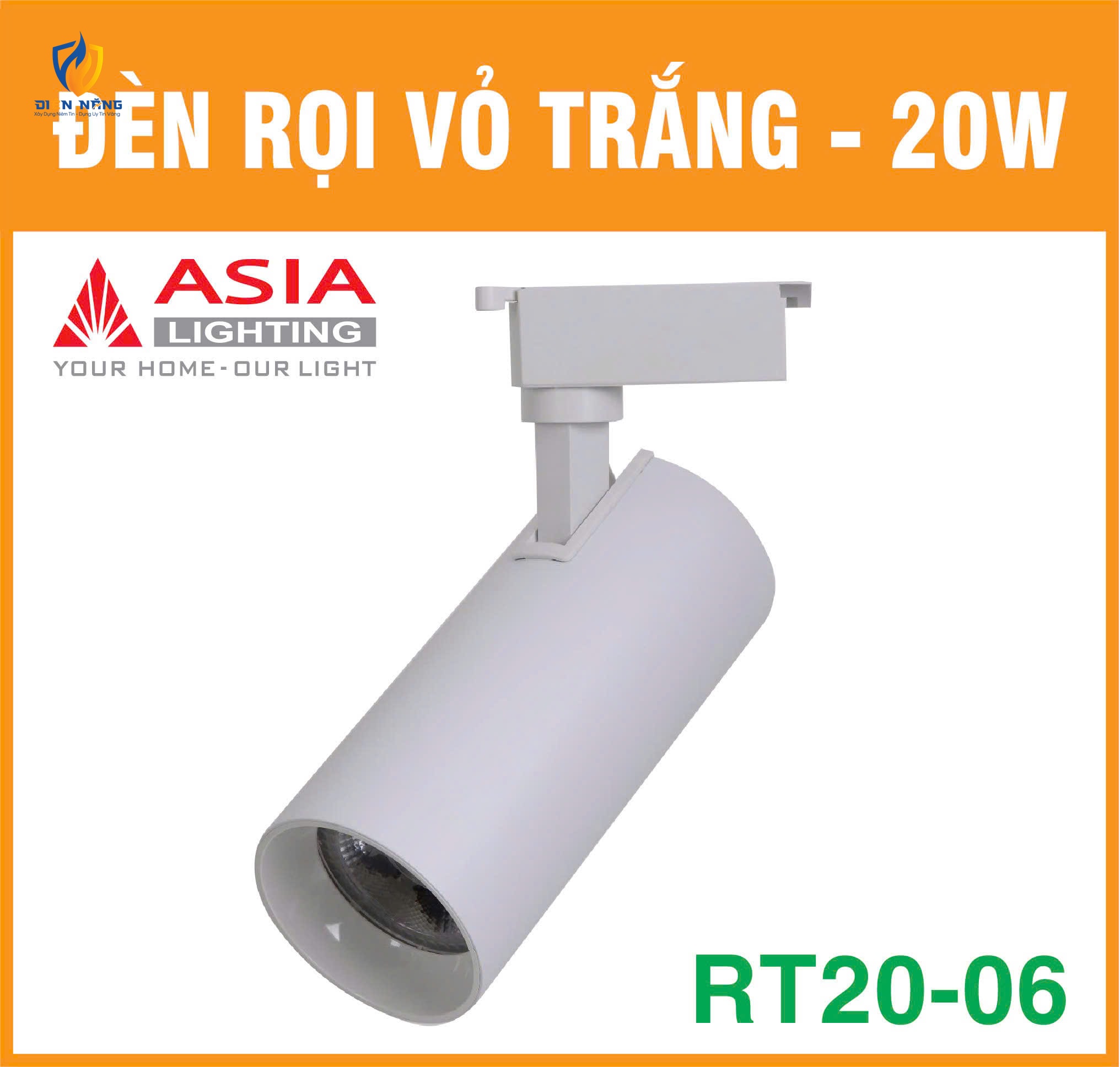 Đèn rọi vỏ trắng 20W - RT20-06 - anh 3