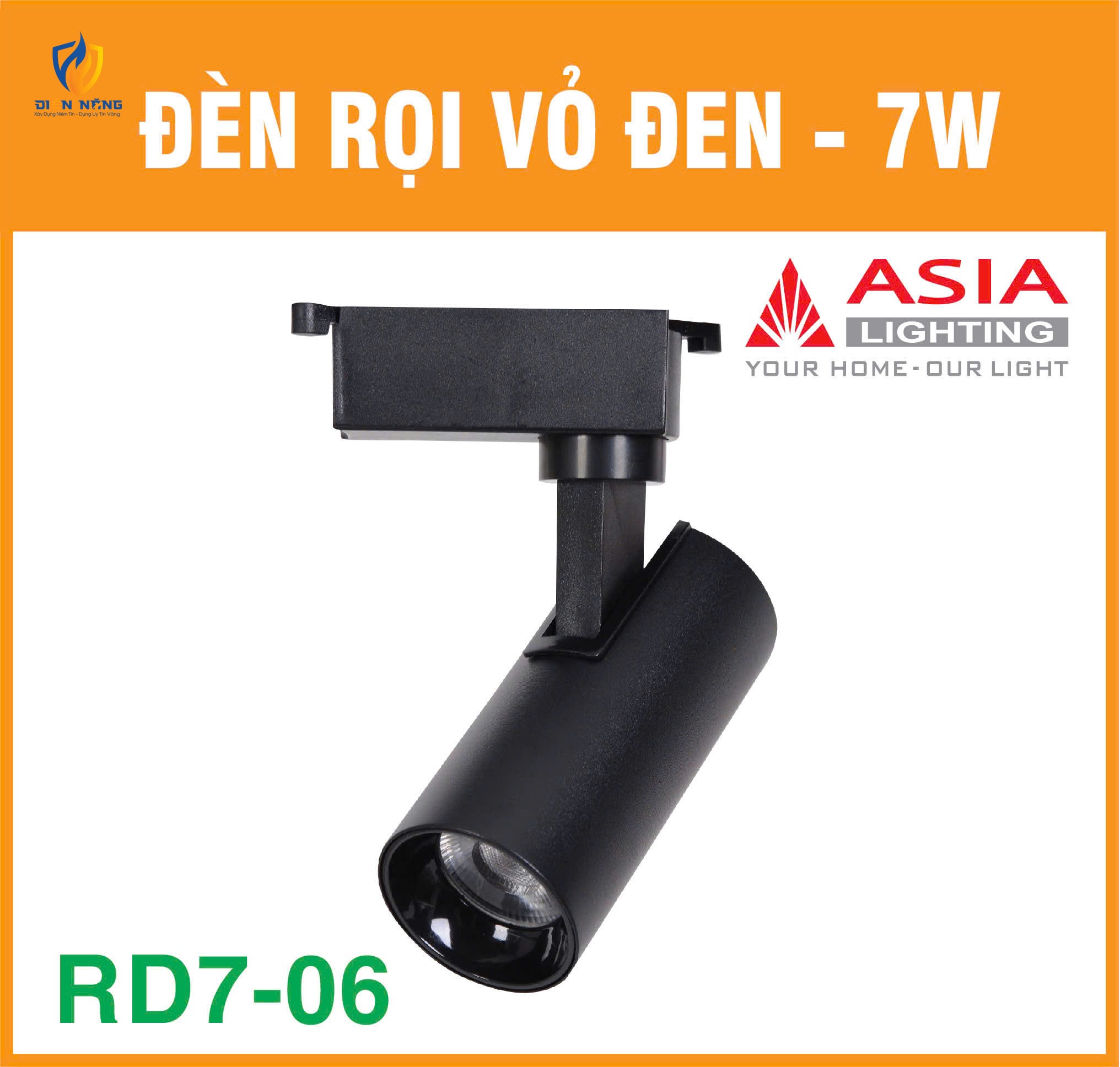 Đèn rọi vỏ đen 7W - RD7-06 - anh 5