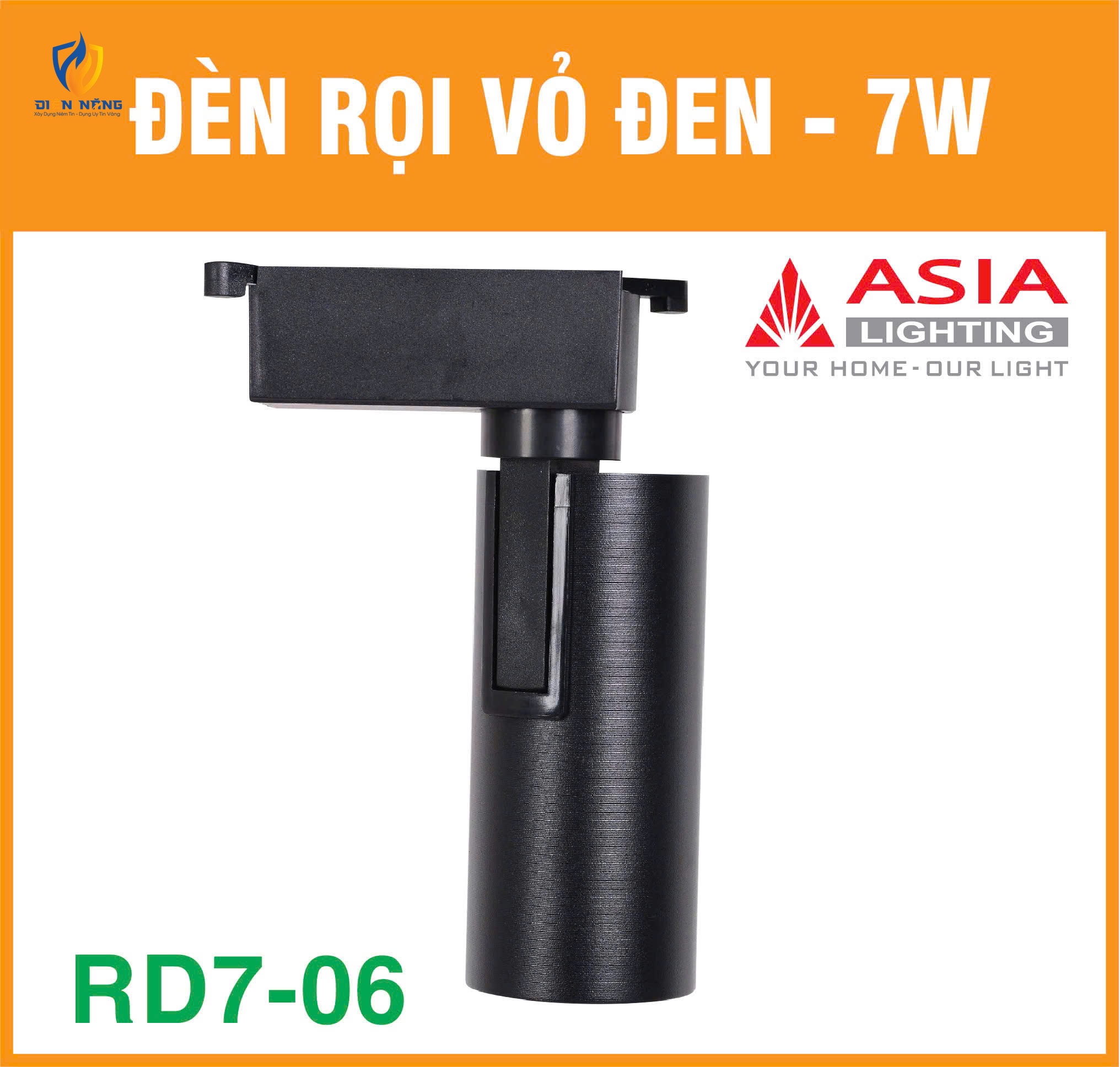 Đèn rọi vỏ đen 7W - RD7-06 - anh 4